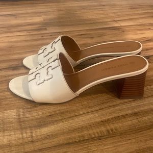 Tory Burch ivory heel leather sandals